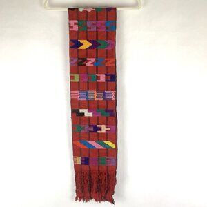 Guatemalan Hand Woven‎ Textile Wall Hanging Table Cloth Runner Colorful Vintage